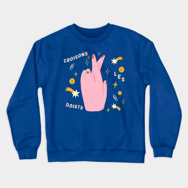 Fingers crossed Crewneck Sweatshirt by ouiouicathy